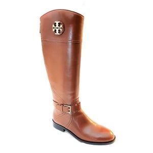 Tory Burch || Adeline Almond Leather Riding Boots